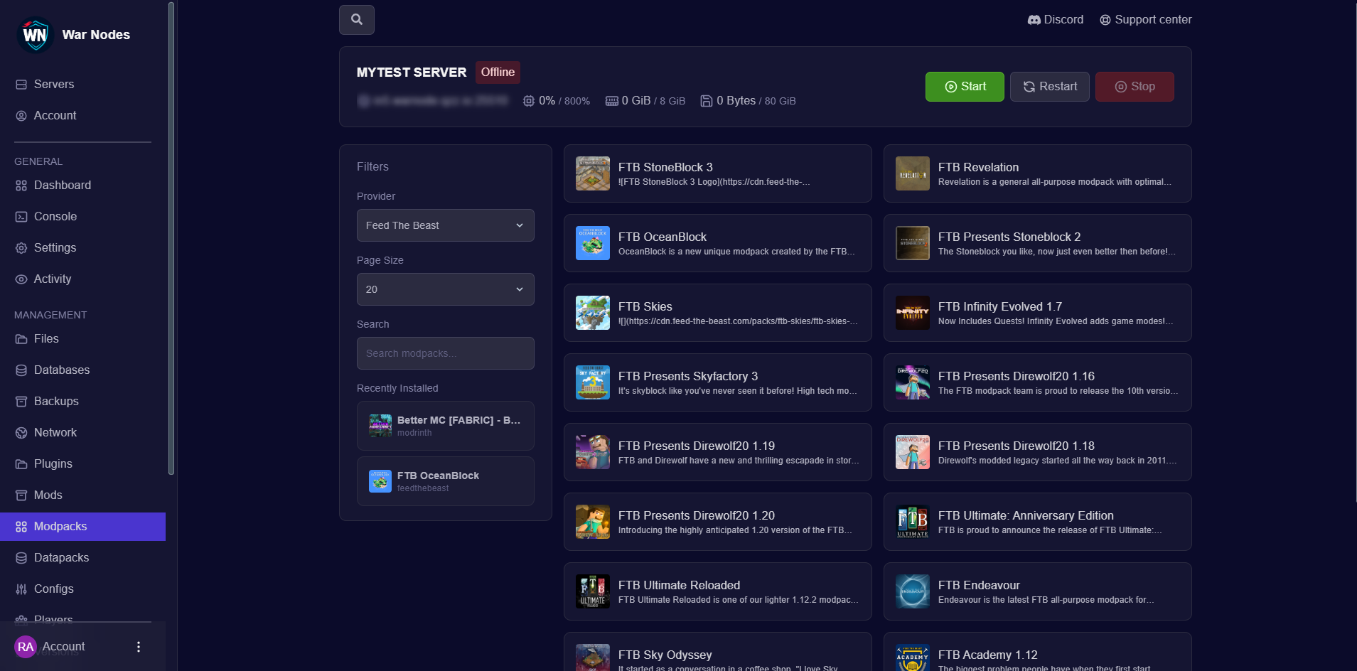 Modpack installer (FTB)